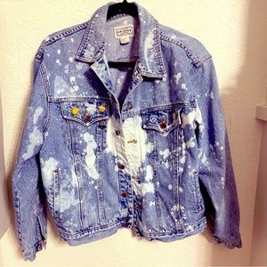 C- Vintage Arizona “The Sky” Oversized Upcycled Jean Jacket sz M